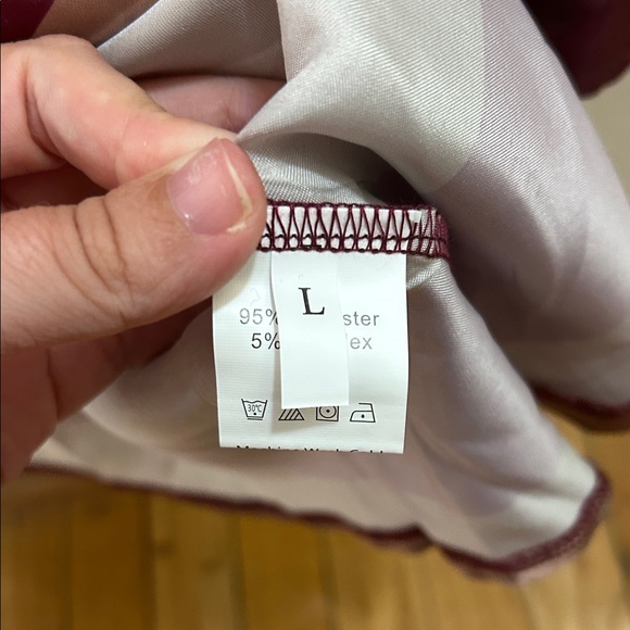 Striped Burgundy and Beige Maxi Dress* - Picture 5 of 8